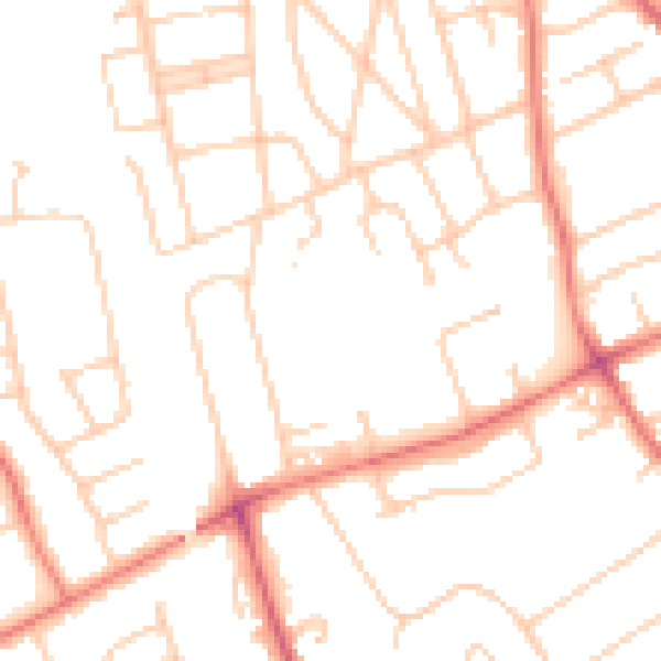 Daytime road noise heatmap for CH62 7FE