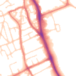 Daytime road noise heatmap for CH62 7JL