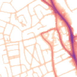 Daytime road noise heatmap for CH62 7JN