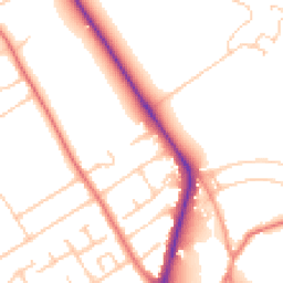 Daytime road noise heatmap for CH62 8AH