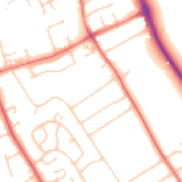 Daytime road noise heatmap for CH62 8BN