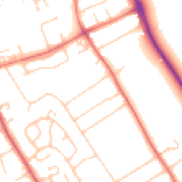 Daytime road noise heatmap for CH62 8BW