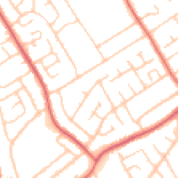 Daytime road noise heatmap for CH62 8DR
