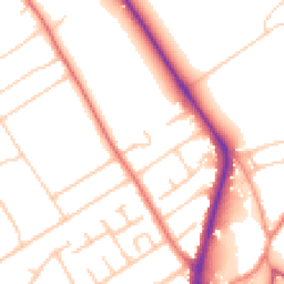 Daytime road noise heatmap for CH62 8FA