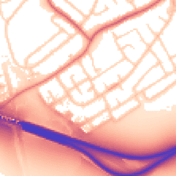 Daytime road noise heatmap for CH62 9AS