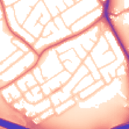 Daytime road noise heatmap for CH62 9ED