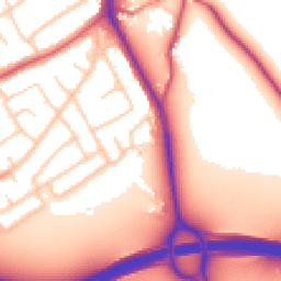 Daytime road noise heatmap for CH62 9EN