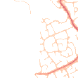 Daytime road noise heatmap for CH64 0SB