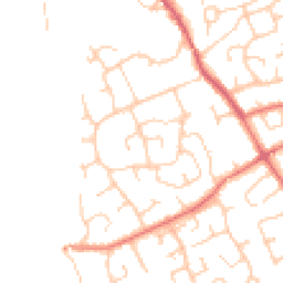 Daytime road noise heatmap for CH64 0SG
