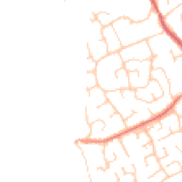 Daytime road noise heatmap for CH64 0SH