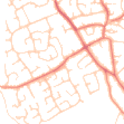 Daytime road noise heatmap for CH64 0SN