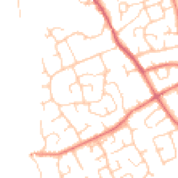 Daytime road noise heatmap for CH64 0SQ