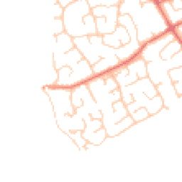 Daytime road noise heatmap for CH64 0TE