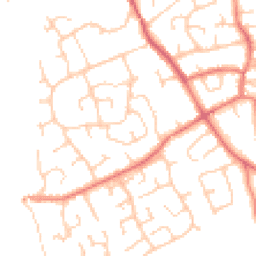 Daytime road noise heatmap for CH64 0TN
