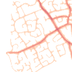 Daytime road noise heatmap for CH64 0TW