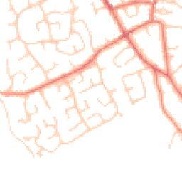 Daytime road noise heatmap for CH64 0UB