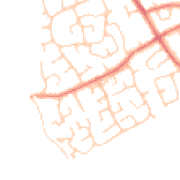 Daytime road noise heatmap for CH64 0UE