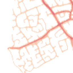 Daytime road noise heatmap for CH64 0UJ