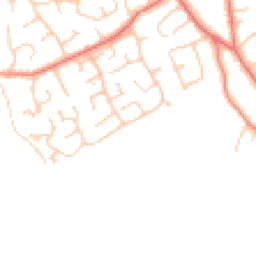 Daytime road noise heatmap for CH64 0UL