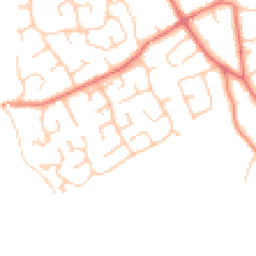 Daytime road noise heatmap for CH64 0UR