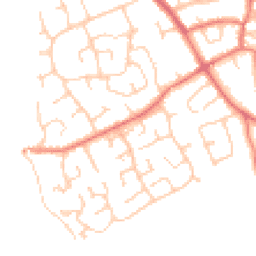 Daytime road noise heatmap for CH64 0UU