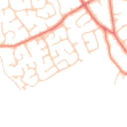 Daytime road noise heatmap for CH64 0UW