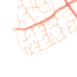 Daytime road noise heatmap for CH64 0XA