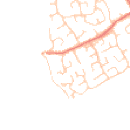 Daytime road noise heatmap for CH64 0XG