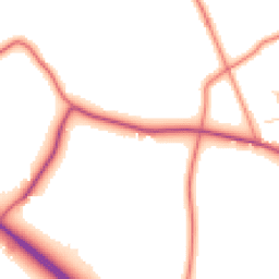 Daytime road noise heatmap for CH64 2TQ