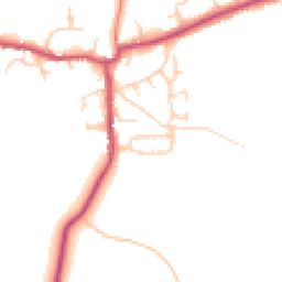 Daytime road noise heatmap for CH64 2UJ