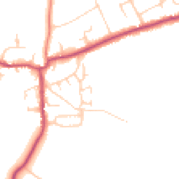 Daytime road noise heatmap for CH64 2XF