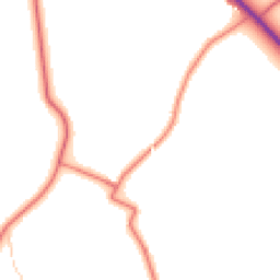 Daytime road noise heatmap for CH64 3TQ