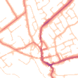 Daytime road noise heatmap for CH64 3UU
