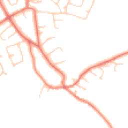 Daytime road noise heatmap for CH64 4AX