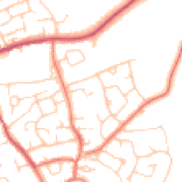 Daytime road noise heatmap for CH64 4BF