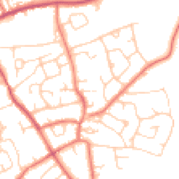 Daytime road noise heatmap for CH64 4BP