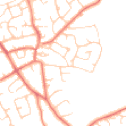 Daytime road noise heatmap for CH64 4BT