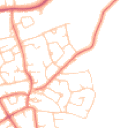 Daytime road noise heatmap for CH64 4DD