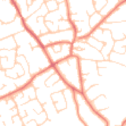 Daytime road noise heatmap for CH64 4DW