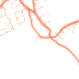 Daytime road noise heatmap for CH64 4EE