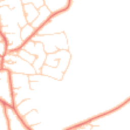 Daytime road noise heatmap for CH64 4EF