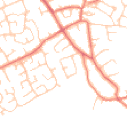 Daytime road noise heatmap for CH64 4EH