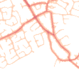 Daytime road noise heatmap for CH64 4EJ