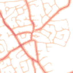 Daytime road noise heatmap for CH64 4EQ