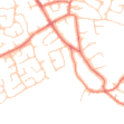 Daytime road noise heatmap for CH64 4EW