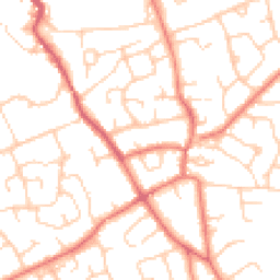 Daytime road noise heatmap for CH64 4EX