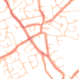 Daytime road noise heatmap for CH64 4EZ