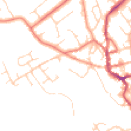 Daytime road noise heatmap for CH64 6AA