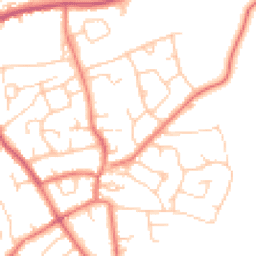 Daytime road noise heatmap for CH64 9QP