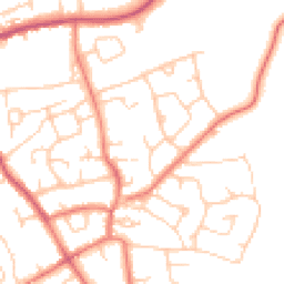 Daytime road noise heatmap for CH64 9QS